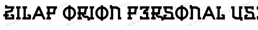 Zilap Orion Personal Use Futuristi字体转换